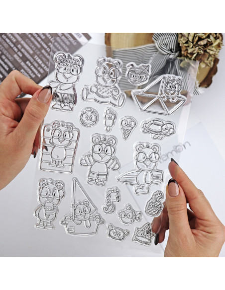 Mr. Lemon en Verano clear stamp set | Andrea la gafotas