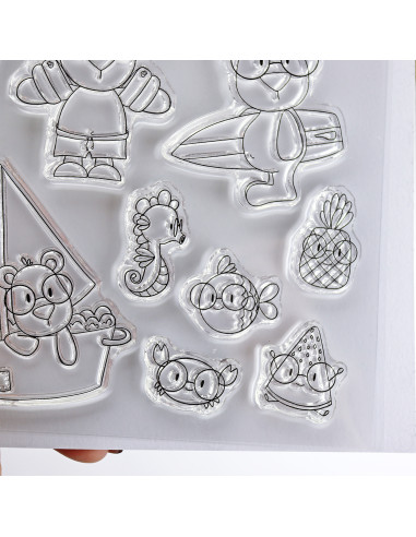 Mr. Lemon en Verano Stamp & Die set | Andrea la gafotas