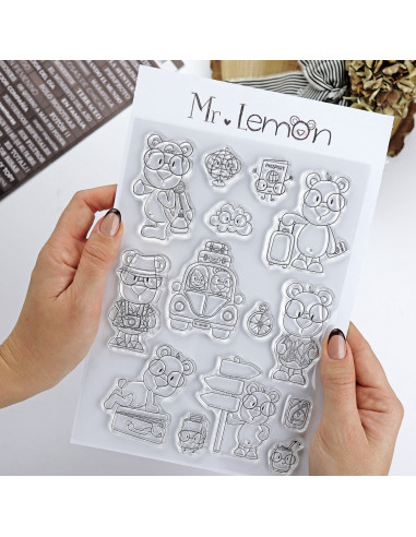 Mr. Lemon Bon Voyage clear stamps set by Andrea la gafotas