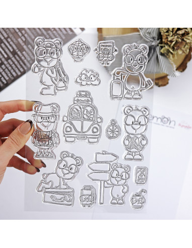 Mr. Lemon Bon Voyage clear stamps set by Andrea la gafotas