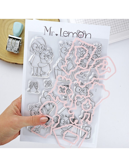 Mr. Lemontín Stamp & Die set by Andrea la Gafotas