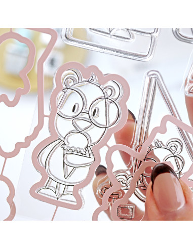 Mr. Lemon en Verano Stamp & Die set | Andrea la gafotas