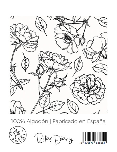 Camelias fabric | Alúa Cid for Rita's Diary collection
