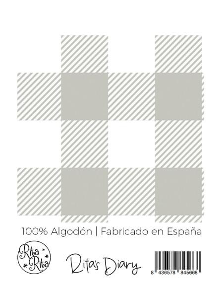 Vichy verde fabric | Alúa Cid for Rita's Diary collection