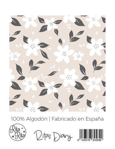 Floral fabric | Alúa Cid for Rita's Diary collection Floral fabric | Alúa Cid for Rita's Diary collection