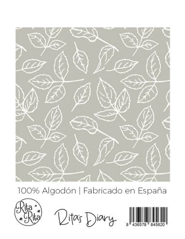 Hojas fabric | Alúa Cid for Rita's Diary collection Hojas fabric | Alúa Cid for Rita's Diary collection