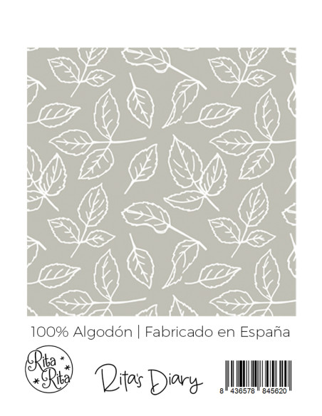 Hojas fabric | Alúa Cid for Rita's Diary collection