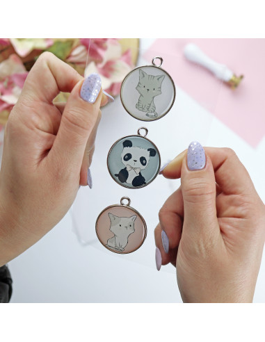 'Panda' metallic charms 'Panda' metallic charms