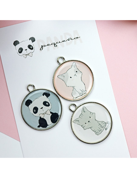 'Panda' metallic charms