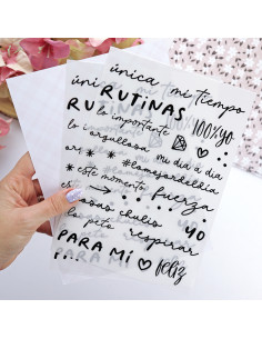 Para Mí. Black rub-ons | Rita´s Diary 2