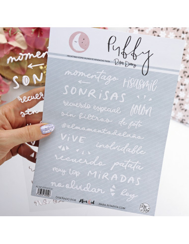 Sin Filtros. White puffy stickers | Rita´s Diary