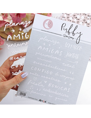 En Femenino. White puffy stickers | Rita´s Diary | Rita´s Diary