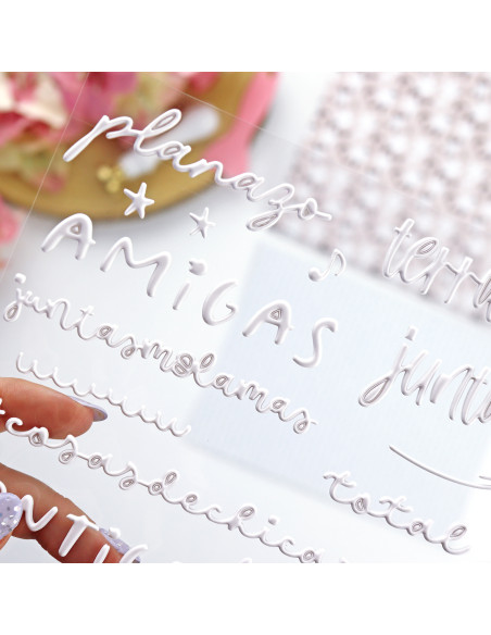 En Femenino. White puffy stickers | Rita´s Diary collection