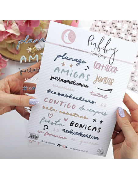 En Femenino. Colorful puffy stickers | Rita´s Diary