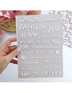 En Familia. White puffy stickers | Rita´s Diary 2