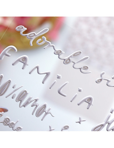 En Familia. White puffy stickers | Rita´s Diary