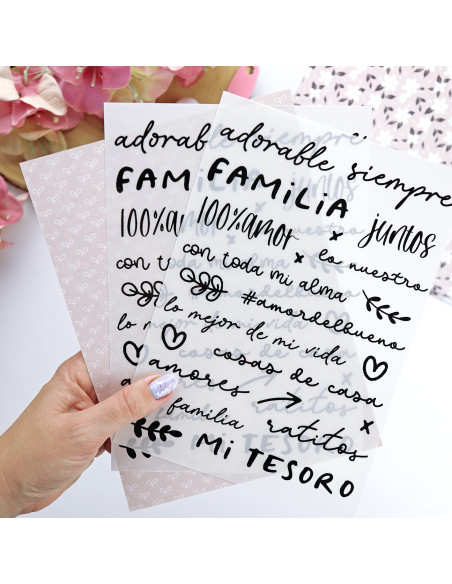 En Familia. Black rub-ons | Rita´s Diary