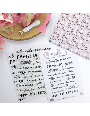 En Familia. Black rub-ons | Rita´s Diary