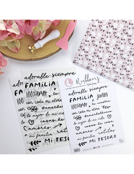 En Familia. Black rub-ons | Rita´s Diary