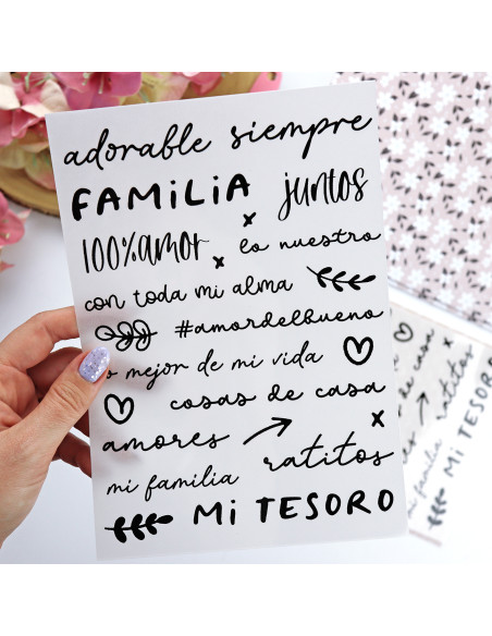 En Familia. Black rub-ons | Rita´s Diary