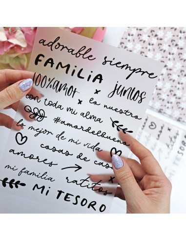 En Familia. Black rub-ons | Rita´s Diary