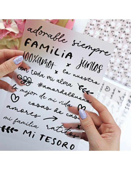 En Familia. Black rub-ons | Rita´s Diary