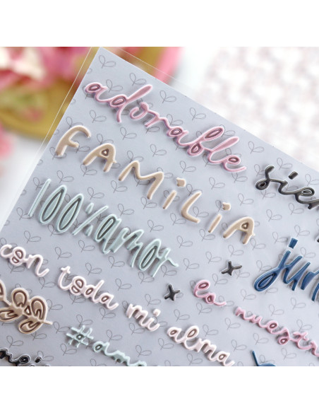 En Familia. Colorful puffy stickers | Rita´s Diary