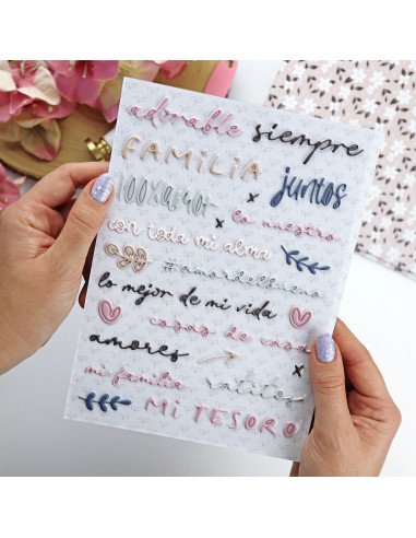 En Familia. Colorful puffy stickers | Rita´s Diary