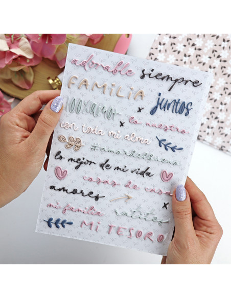 En Familia. Colorful puffy stickers | Rita´s Diary