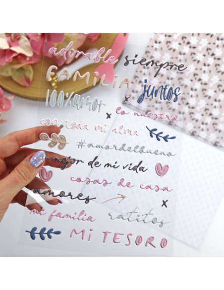 En Familia. Colorful puffy stickers | Rita´s Diary