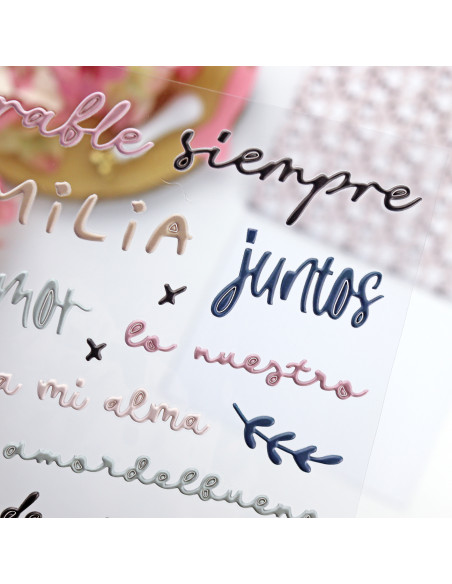 En Familia. Colorful puffy stickers | Rita´s Diary