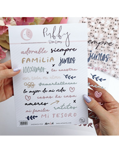 En Familia. Colorful puffy stickers | Rita´s Diary