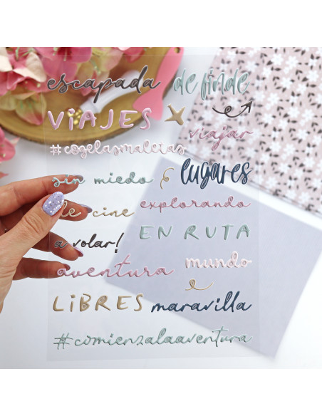 Escapada. Colorful puffy stickers | Rita´s Diary