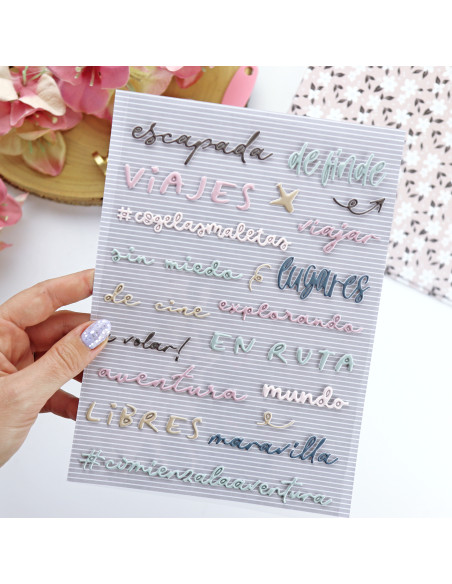 Escapada. Colorful puffy stickers | Rita´s Diary