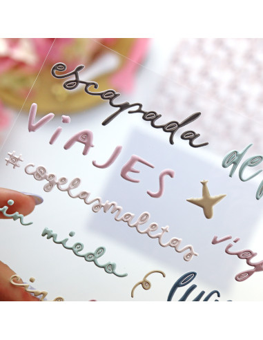 Escapada. Colorful puffy stickers | Rita´s Diary