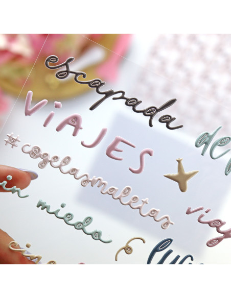 Escapada. Colorful puffy stickers | Rita´s Diary