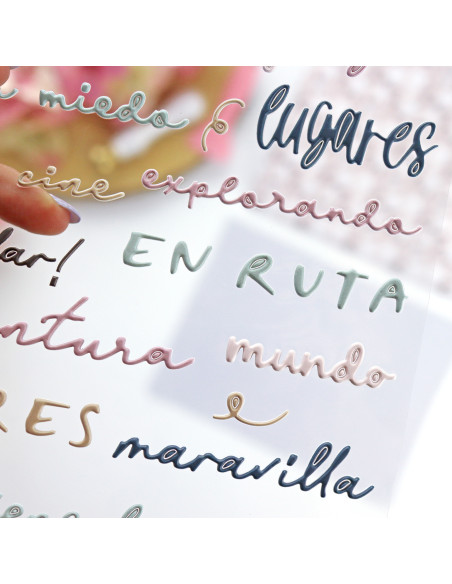 Escapada. Colorful puffy stickers | Rita´s Diary