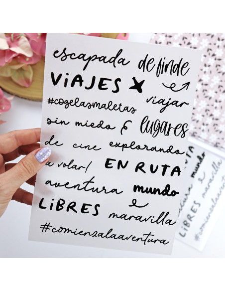 Escapada. Black rub-ons | Rita´s Diary