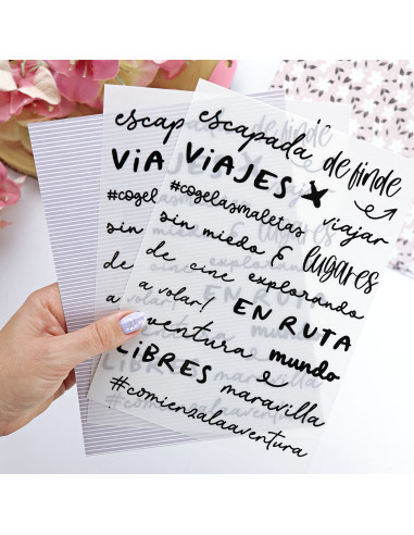 Escapada. Black rub-ons | Rita´s Diary