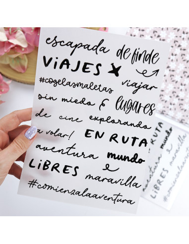 Escapada. Black rub-ons | Rita´s Diary