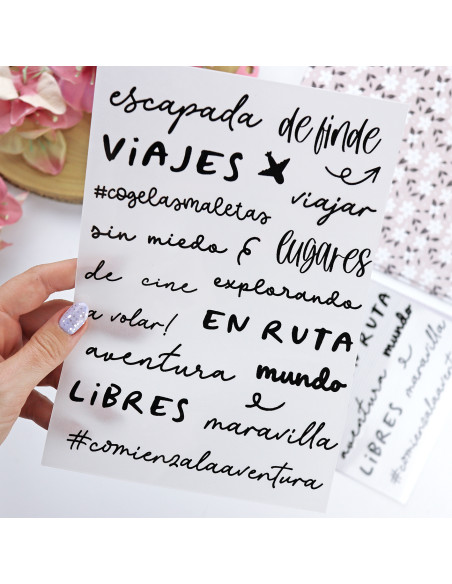 Escapada. Black rub-ons | Rita´s Diary