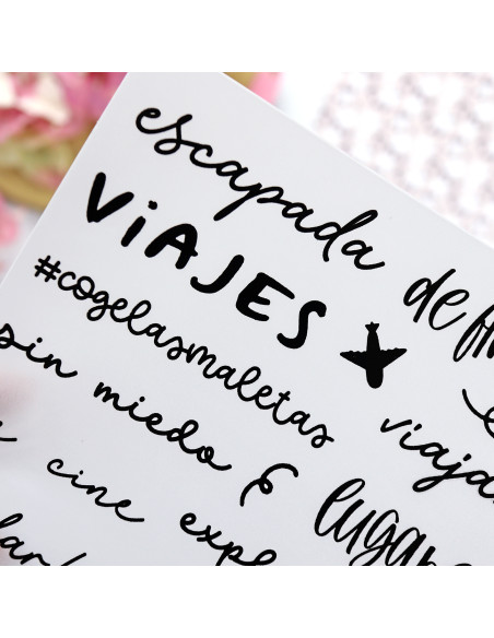 Escapada. Black rub-ons | Rita´s Diary