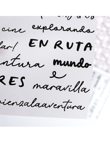 Escapada. Black rub-ons | Rita´s Diary