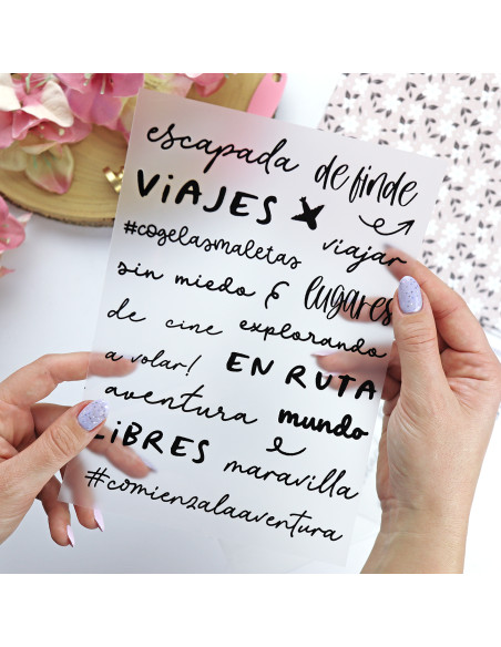 Escapada. Black rub-ons | Rita´s Diary