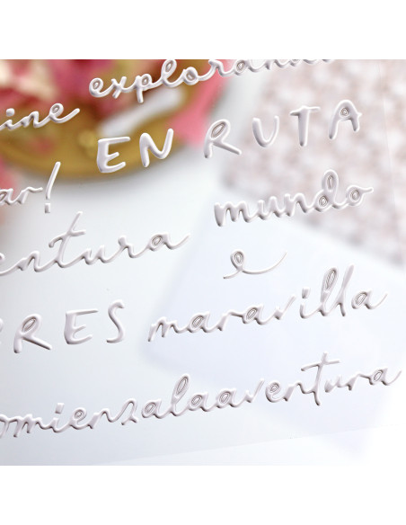 Escapada. White puffy stickers | Rita´s Diary