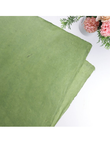 Green color Handmade paper 32x45cm