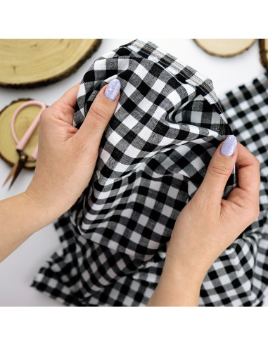 Negro Vichy fabric Negro Vichy fabric