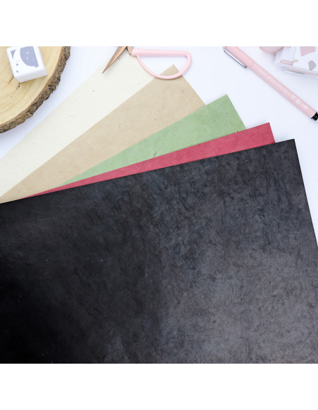 Negro color Handmade paper 32x45cm