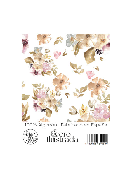 5m Floral printed fabric | Art Journal by Vero Ilustrada