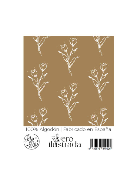 5m Vintage printed fabric | Art Journal by Vero Ilustrada